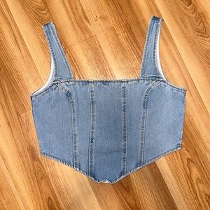 Denim Corset Crop top